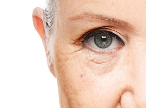 concept of aging and skin care isolated
